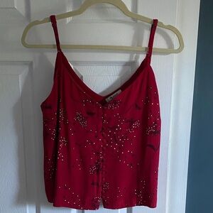 Madewell Red Embellished Camisole